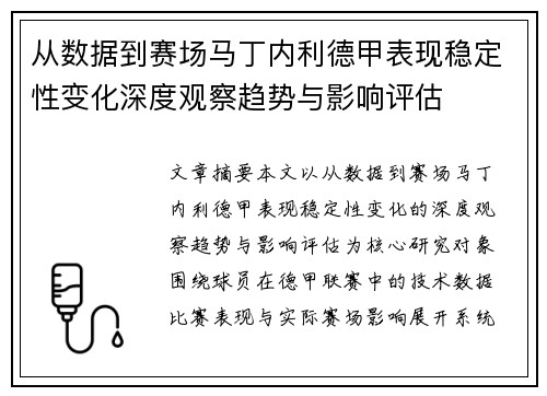 从数据到赛场马丁内利德甲表现稳定性变化深度观察趋势与影响评估